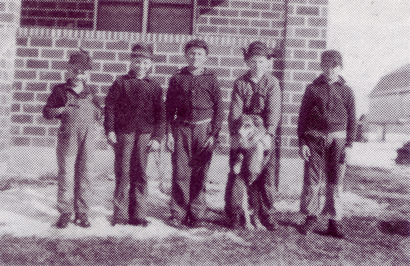1940 - Nick, Bobby & Frankie Paun, Murph with Fido, Joe Paun
